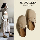 Bucken Shoes Women's All Kinds Of Ugly And Cute Slippers 2023 Spring New Style One Foot Lazy Shoes Retro Beans