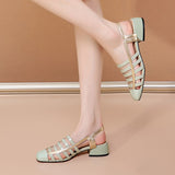Women's 2022 New Summer Women's Shoes Sandals Women's Fashion Outer Wear Soft-soled Thick-heeled High-heeled