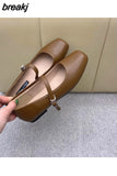 Women Loafer Shoes Flats Square Toe Female Casual British Oxford Shoes Slip On Soft Moccasins Brand Mary Jane Zapatilla De