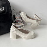 Summer Solid Color Light Mouth Shiny Leather Surface One Line Buckle Strap Versatile Women High Heels Women's Single