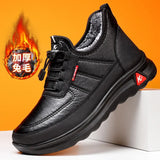 Men Winter Snow Boots Waterproof Leather Sneakers Super Warm Men's Outdoor Hiking Boots Work Safety Shoes Botas De