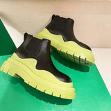 Women Chunky Heel Ankle Boots Woman Shoes Autumn Brand Designer Chelsea Boots Female Platform Boots Lasdies Fashion Combat
