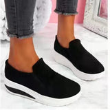 Hot Flock New High Heel Lady Casual Black/ 6CM Women Sneakers Leisure Platform Shoes Breathable Height Increasing