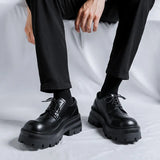Breakj 2024 New Platform Korean Version Casual Black Premium Sense Men's Business Fashion Derby