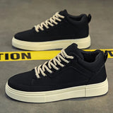 Men's Canvas Shoes Fashion Spring Solid High Top Vulcanized Shoes Men Flat Design Casual Sneakers Man Board