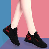 Women's New Lace Up Sneakers Female Casual Breathable Mesh Platform Sneakers Fashion Ladies Soft Comfy Sneaker Tenis
