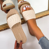 Women's 2022 New Fashion Comfortable Flat Solid Color Simple Roman Style Women's Shoes Casual Beach Shoes