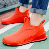 Rain Boots Men's Tide Short Rain Boots Non-slip Kitchen Takeaway Water Shoes Thick-soled Overshoes Fishing Rubber