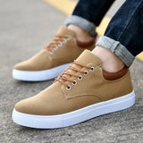 Arrival Canvas Shoes Men Spring Summer Casual Canvas Shoes For Men Lace-Up Flats Men Shoes Driving Sneakers Men