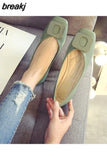 Women Shoes Flat Ballerina Female Casual Work Ballet Flats Ladies Shoes Fashion Buckle Soft Moccasins Driving Shoes