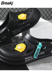 Men's Hole Shoes 2023 New Non-slip Thick-soled Casual Shoes Outerwear Beach Soft-soled Baotou Slippers Men's Slippers