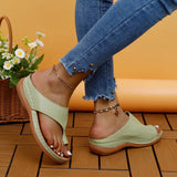 Take-Out Leather Flip-Flops, Heel Sets, Toe Sandals, Women's Large Size Spot
