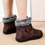 Women's Waterproof Winter Boots Non Slip Thick Plush Snow Boots for Women 2023 New Rabbit Fur Warm Cotton Padded Shoes Plus