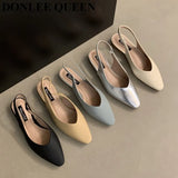 Pointed Toe Flats Shoes Women Slingback Sandals Elegant Mules Female Shallow Ballet Casual Loafers Sliver Zapatos