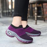 Women Casual Shoes Fashion Cushioned Wedge Sneakers Walking Sports Shoes Mesh Platform Female Running Shoes Zapatillas De