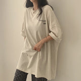 Fashion Woman T Shirts Summer Clothes Loose-Fitting Long Sleeves T-shirt Women's Tops Ropa Mujer Camisetas Hiphop
