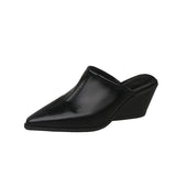 Breakj Bag Head Half Slippers Women 2025 Wear Thick Heels High-Heeled Tips Cool