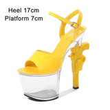 Shoes Pole Dance High Heels Sexy Women Shoes Transparent Sandals Women Wedding Dress 2023 Pistol Heel Female