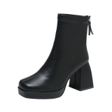 Women's Boots Fashion Chelsea Boots Back Zipper Autumn High-heeled Women Shoes Hot Selling Designer Big Size 43 Ankle