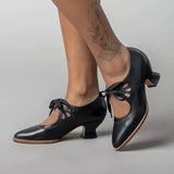 Women's Wedding Shoes Lace up Mary Jane Shoes High Heels Retro Pumps Vintage Dress Shoes Embossing Zapatos Mujer summer autum