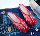Breakj Mesh Shoes Embroidered Sandals Cloth Shoes Women Summer Fashion Mesh Embroidered Women Sandals