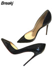 Black High Heels Shoes Woman Pumps 12cm Tacones Pointed Toe Stilettos Talon Femme Sexy Wedding Shoes QKOU003