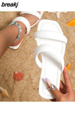 Women's Slippers Soft Sole Summer Beach Casual Sandals Women 2023 Anti-Slip Cloud Slipper Female Flat Heels Slides