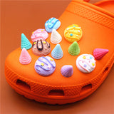 Arrival 1Pcs Multiple Colour Ice Cream Cake Resin Shoe Accessories Shoe Charms Decoration fit Croc Jibz Wristbands Kids