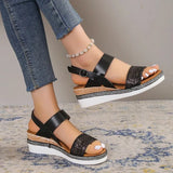 Print Wedge Sandles for Women 2023 Summer Plus Size Platform Sandals Woman Lightweight Non Slip Beach Sandalias De