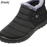 Men Boots Winter Plus Size Men Shoes Warm Fur Snow Boots Plush Inside Shoes Black Winter Boots For Men Waterproof Mans