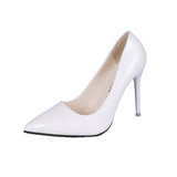Spring and Autumn Women High Heel Single Shoes Wearing Pointed Solid Color Simple Shallow Mouth Sexy Women's Shoes
