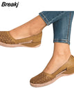 Women Sandals Summer Ladies Slides Shoes Leather Breathable Slippers Women Sandals Outside Casual Flats Retro