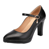 Model Catwalk High Heels Women's Waterproof Table Tip Large Size 40-43 Fine Heels Professional Single Shoes Work