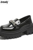 Heels Women's Loafers 2023 Fashion Authentic Leather Mirror Luxury Designer Pumps Shoes Ladies Party Elegant