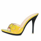 Color Slippers Women Shoes Sexy Patent Leather High Heel 10.5CM Pointed Toe Sandals Shoes Women 2023 Female Wedding