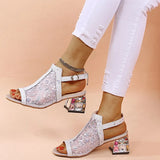 High Heel Shoes Women's Summer Style Sandals 5CM PUMPS Fashion Bling Ladies Open Toe Party Shoes