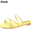 Women Slingback Sandals 2023 New Women's Shoes Summer Flats Casual Flip Flops Shallow Female Slides Open-toe