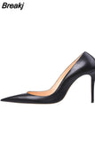 color plus size 45 46 stilettos pointed toe 8cm 10cm 12cm high heel customize daily wear concise women pump