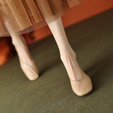 New Vintage Spring and Autumn Women's Shoes Round Toe Shallow Casual Women's High