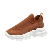 Women's Mesh Breathable Weaven Sneakers Women Light Sneakers Platform Slip on Shoes Female Casual Running Shoes Females