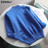 Autumn winter fur basic warm velvet Sweater Pullovers Women female high-neck Fleece sweater thick Turtleneck Knit