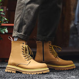Breakj Martin Boots Male Autumn And Winter Long Tube Overalls Net Red High Street Soft Leather British Yuppie Male Boots