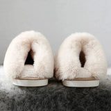 2023 New Fluffy Home Slippers Women Flat Heels Non Slip Winter Cotton Shoes Woman Indoor Faux Suede Plush Couple
