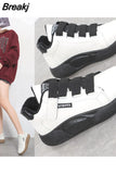 Women Platform Snow Boots Oxford Sneakers Vulcanized Designer Flats Warm Plush Cotton Classic Casual Ladies Shoes
