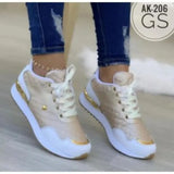 Breakj Large-Size Sneakers Autumn And Winter New Lace Lattice With Thick Soles 2023 Single