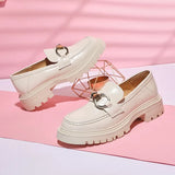 Heels Women's Loafers Luxury Woman Pumps Shoes 2023 Fashion Spring Leather Metal Designer Shoes Ladies Free Shipping