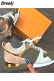 Women Sneaker Autumn Casual Breathable Suede Leather Platform Sport Shoes Fashion Running Walking Lace Up Ladies Shoes