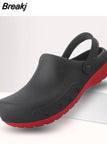 Chef Shoes for Men Sport Sandals Flat Non-slip Clogs Slippers Platform Beach Casual Man Shoes Plus Size Women