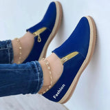 Women Shoes 2023 New Flats Solid Color Double Zipper Sneakers Slip On Casual Comfortable Ladies Sneaker Lazy Walking