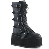 Gothic Style Cool Street Comfy Motorcycle Boots High Heel Punk Rivets Chunky Platform Mid-Calf Women Boots Shoes